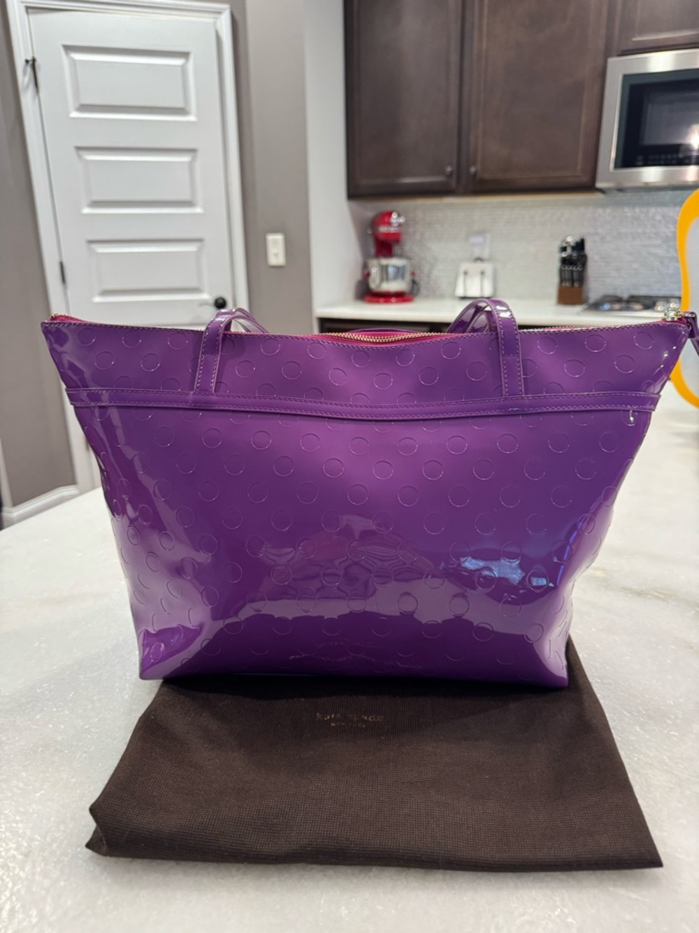 Kate Spade Purple Patent Tote - Picture 4 of 13